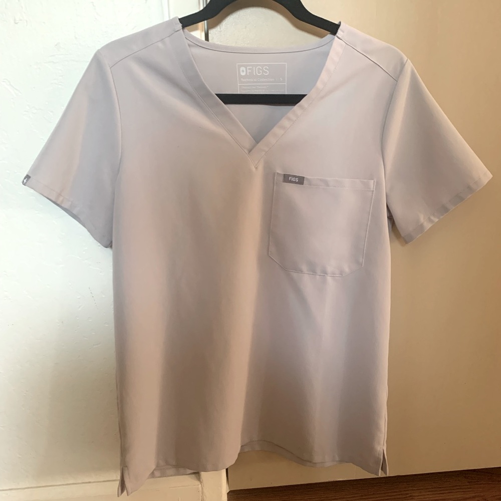 Figs Slate Catarina one pocket scrub top - Small